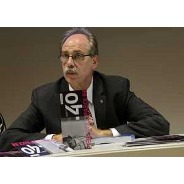 Gianni Torrenti (Assessore regionale Cultura) alla presentazione delle iniziative della Regione Friuli Venezia Giulia per celebrare Pier Paolo Pasolini a 40 anni dalla morte - Udine 13/10/2015