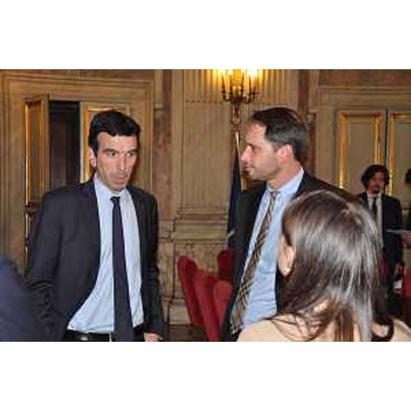 Maurizio Martina (Ministro Politiche agricole, alimentari e forestali), Cristiano Shaurli (Assessore regionale Risorse agricole e forestali) e Debora Serracchiani (Presidente Regione Friuli Venezia Giulia) - Roma 13/10/2015