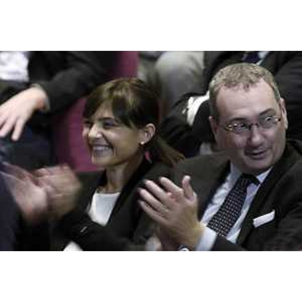 Debora Serracchiani (Presidente Regione Friuli Venezia Giulia) e Sergio Bolzonello (Vicepresidente Regione FVG e assessore Attività produttive, Cooperazione e Turismo) al Teatro Nuovo - Udine 17/10/2015