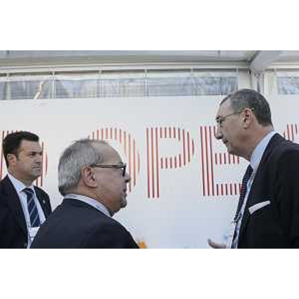 Franco Iacop (Presidente Consiglio regionale), Michelangelo Agrusti (Presidente Unione Industriali Pordenone) e Sergio Bolzonello (Vicepresidente Regione FVG e assessore Attività produttive) alla presentazione del Bilancio 2014-2015 del Gruppo Danieli - Buttrio 17/10/2015