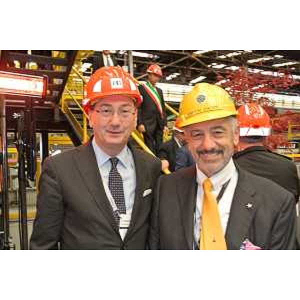 Sergio Bolzonello (Vicepresidente Regione FVG e assessore Attività produttive) e Gianpietro Benedetti (Presidente Gruppo Danieli) - Cargnacco 17/10/2015