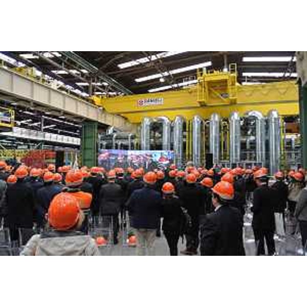 Inaugurazione della Rotoforgia nello stabilimento delle Acciaierie Bertoli Safau (ABS) del Gruppo Danieli - Cargnacco 17/10/2015