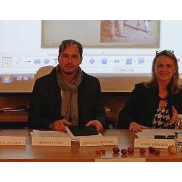 Cristiano Shaurli (Assessore regionale Risorse agricole e forestali) al convegno "La multifunzionalità delle aziende agricole e zootecniche quale opportunità di sviluppo aziendale e di occupazione per i giovani" - Tolmezzo 22/10/2015 (Foto Aldo Rossi)