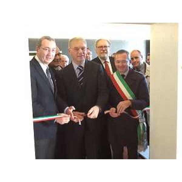 Sergio Bolzonello (Vicepresidente Regione FVG e assessore Attività produttive, Cooperazione e Turismo), Valter Pezzarini (Presidente Pro Loco FVG), Piero Colussi (Sovrintendente Villa Manin) e Fabio Marchetti (Sindaco Codroipo) all'inaugurazione dell'info-point/biglietteria/book-shop a Villa Manin di Passariano - Codroipo 24/10/2015