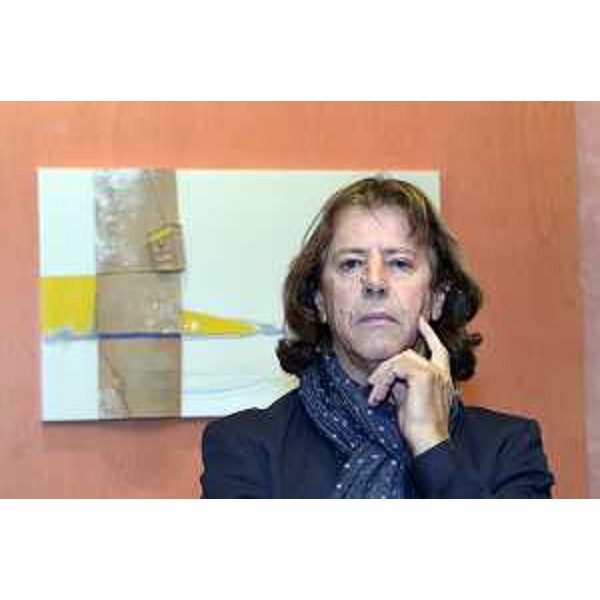 L'artista Piero De Martin all'inaugurazione della sua mostra allestita negli spazi espositivi del Consiglio regionale - Trieste 27/10/2015