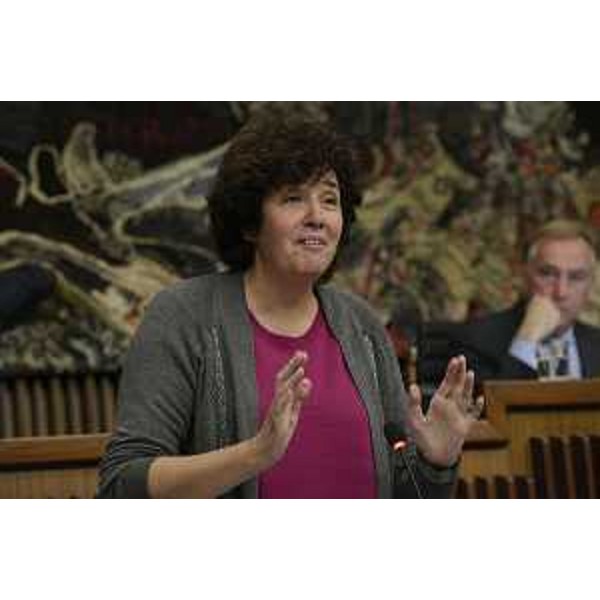 Loredana Panariti (Assessore regionale Lavoro, Formazione, Istruzione, Pari Opportunità, Politiche giovanili, Ricerca e Università) durante i lavori del Consiglio regionale - Trieste 28/10/2015