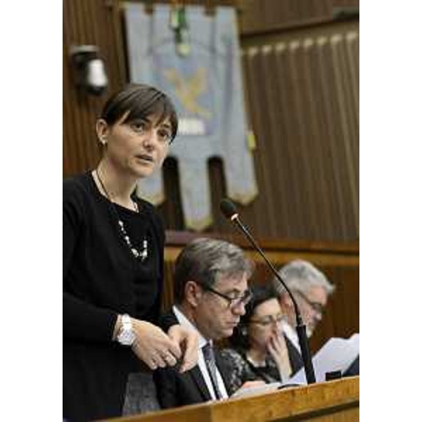 Debora Serracchiani (Presidente Regione Friuli Venezia Giulia) durante i lavori del Consiglio regionale - Trieste 29/10/2015
