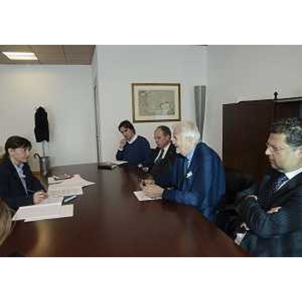 Debora Serracchiani (Presidente Regione Friuli Venezia Giulia) incontra il promotore del "Gruppo di lavoro Trasporti FVG" Rodolfo Flebus, Bernardino Ceccarelli per Confapi FVG, Massimo Masotti per Confindustria FVG, Gabriele Brun per FITA-CNA FVG - Udine 02/11/2015