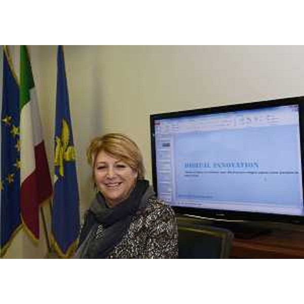 Maria Sandra Telesca (Assessore regionale Salute) alla presentazione del nuovo servizio di prenotazione on line delle prestazioni sanitarie dei servizi ambulatoriali - Udine 05/11/2015