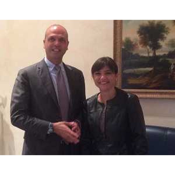 Angelino Alfano (Ministro Interno) e Debora Serracchiani (Presidente Regione Friuli Venezia Giulia) - Roma 05/11/2015