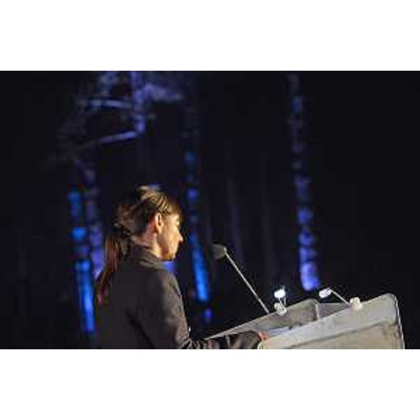 Debora Serracchiani (Presidente Regione Friuli Venezia Giulia) all'inaugurazione della Piazza delle Pietre d'Italia - Sacrario Militare di Redipuglia 09/10/2015