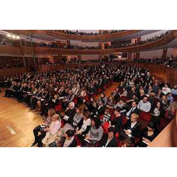 Il Teatro Nuovo durante la LXII Premiazione del Lavoro e Progresso economico, organizzata dalla Camera di Commercio - Udine 18/11/2015 (Petrussi Fotopress)