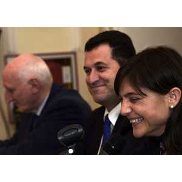 Raffaele Squitieri (Presidente Corte dei Conti), Franco Iacop (Presidente Consiglio regionale FVG e coordinatore Conferenza presidenti Assemblee legislative Regioni e Province autonome) e Debora Serracchiani (Presidente Regione Friuli Venezia Giulia) al convegno sulla finanza pubblica, durante l'Assemblea plenaria dei Consigli regionali - Gorizia 20/11/2015