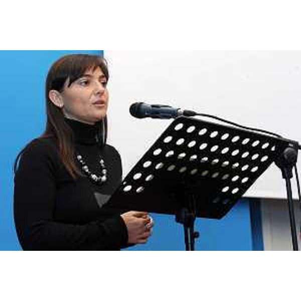 Debora Serracchiani (Presidente Regione Friuli Venezia Giulia) alla Conferenza dei Servizi per il terzo lotto autostradale dell'A4 tra Alvisopoli e Gonars - Villa Dora di San Giorgio di Nogaro 23/11/2015 (Petrussi Foto Press)