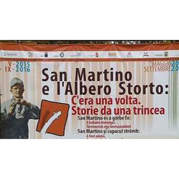 Allestimento della mostra "San Martino e l'albero storto: c'era un volta. Storie da una trincea", al Museo della Grande Guerra - San Martino del Carso 23/11/2015