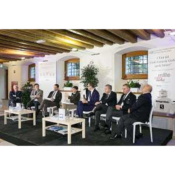 Cristiano Shaurli (Assessore regionale Risorse agricole e forestali) e Debora Serracchiani (Presidente Regione Friuli Venezia Giulia) al dibattito "I vini del Friuli Venezia Giulia, quale futuro?", organizzato nell'ambito dell'evento "Mille ottimi motivi per esserci" dell'Associazione Italiana Sommelier (AIS) del FVG - Merlana di Trivignano Udinese 21/11/2015
