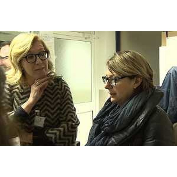 Maura Mesaglio (Dirigente infermieristica Pronto Soccorso) e Maria Sandra Telesca (Assessore regionale Salute) durante la visita al Pronto Soccorso dell'Ospedale - Udine 28/11/2015