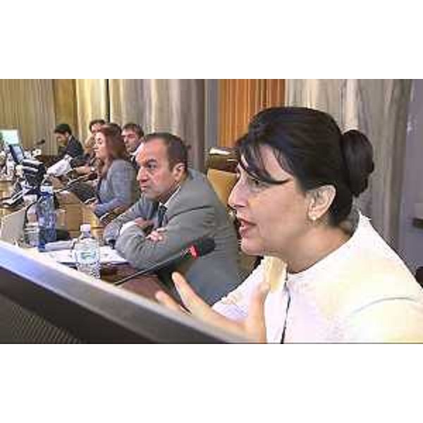 Mariagrazia Santoro (Assessore regionale Infrastrutture e Mobilità) al convegno sulle possibilità di sviluppo del settore passeggeri nel Porto di Trieste e in Adriatico, organizzato nell'ambito del Progetto EA (Europe Adriatic) Sea-Way - Trieste 03/12/2015