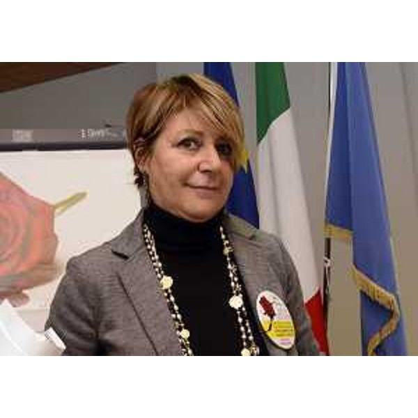 Maria Sandra Telesca (Assessore regionale Politiche sociali) alla conferenza stampa sulla raccolta fondi "Credevo fosse amore" di Aspiag Service S.r.l., concessionaria del marchio Despar per il Nord Est, conclusa il 29 novembre scorso - Udine 04/12/2015