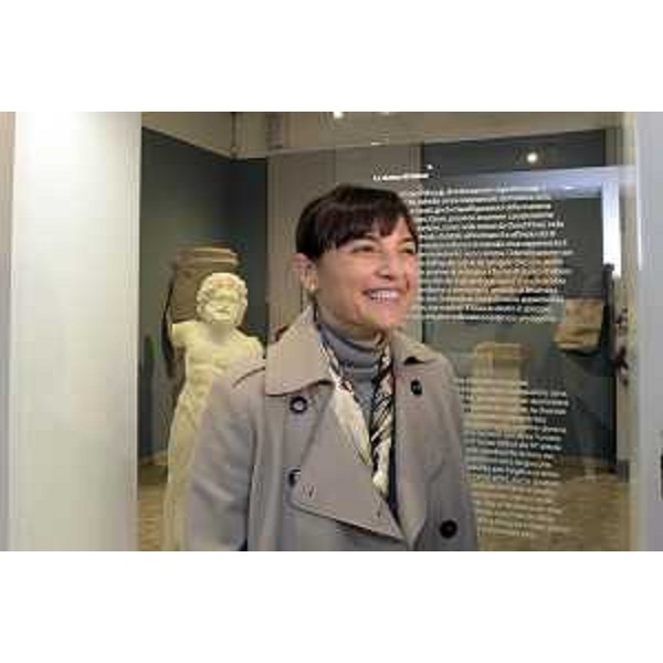 Debora Serracchiani (Presidente Regione Friuli Venezia Giulia) all'inaugurazione della mostra "Il Bardo ad Aquileia", al Museo Archeologico Nazionale - Aquileia 05/12/2015