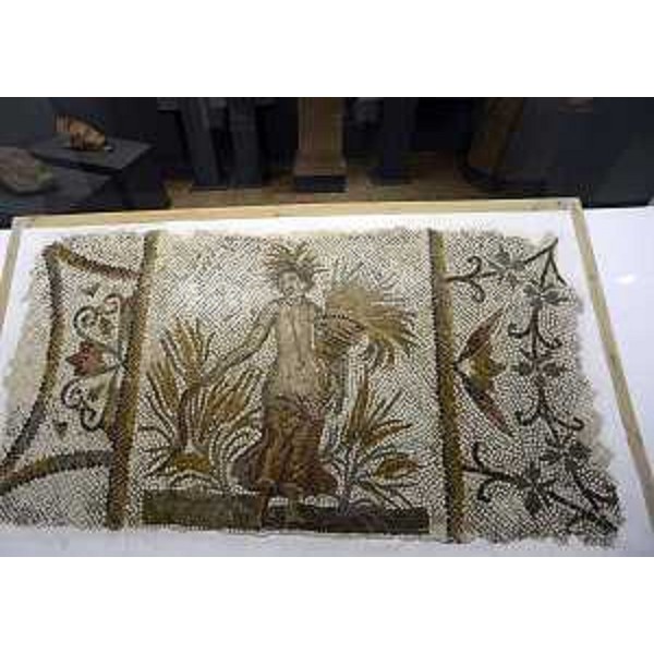 Mosaico che rappresenta Cerere (divinità romana della fertilità) esposto alla mostra "Il Bardo ad Aquileia", al Museo Archeologico Nazionale - Aquileia 05/12/2015