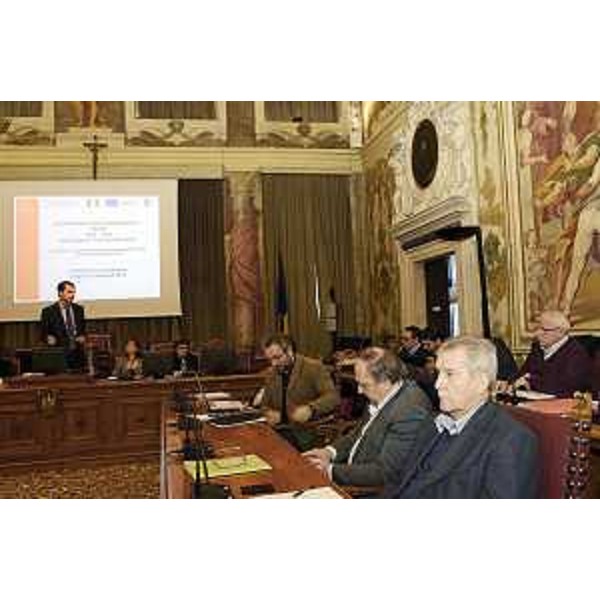 Cristiano Shaurli (Assessore regionale Risorse agricole e forestali) alla prima riunione del Comitato di sorveglianza del Programma di Sviluppo Rurale (PSR) 2014-2020 del Friuli Venezia Giulia, a Palazzo Belgrado sede della Provincia - Udine 10/12/2015