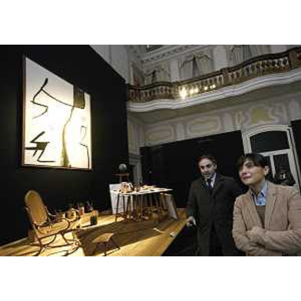Debora Serracchiani (Presidente Regione Friuli Venezia Giulia) visita la mostra "Joan Miró a Villa Manin. Soli di notte" accompagnata dal curatore Marco Minuz - Villa Manin di Passariano (Codroipo) 22/12/2015
