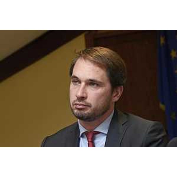 Cristiano Shaurli (Assessore regionale Risorse agricole e forestali) durante la conferenza stampa di fine anno della Giunta regionale del FVG - Villa Manin di Passariano (Codroipo) 22/12/2015