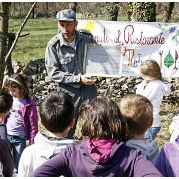 Attività didattiche di "BoscoInsieme", coordinate dal Corpo Forestale Regionale (CFR) tramite il Centro didattico naturalistico di Basovizza e la Stazione forestale di Trieste (Foto CFR FVG)