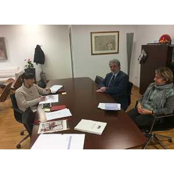Debora Serracchiani (Presidente Regione Friuli Venezia Giulia), Mauro Delendi (Commissario straordinario Azienda Ospedaliero-Universitaria "Santa Maria della Misericordia" Udine e Azienda Assistenza Sanitaria n. 4 "Friuli Centrale") e Maria Sandra Telesca (Assessore regionale Salute) - Udine 05/01/2016
