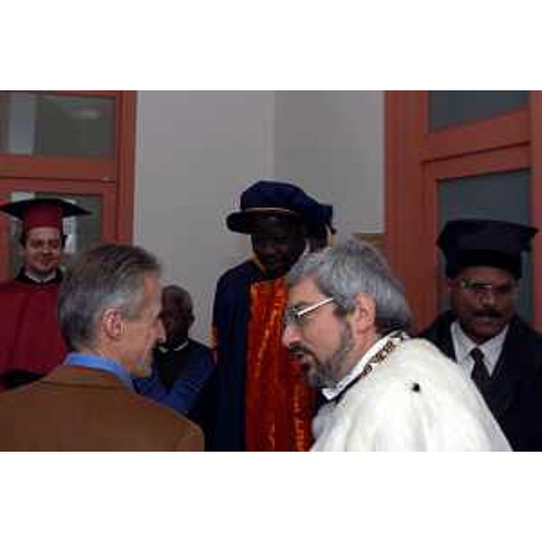 Riccardo Illy (Presidente Regione Friuli Venezia Giulia) e Furio Honsell (Rettore) all' Università di Udine per inaugurazione Anno Accademico (Udine, 01/03/06)