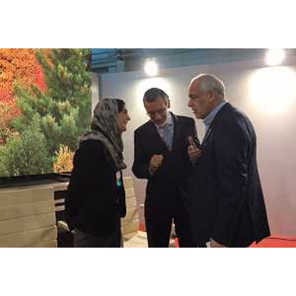 Debora Serracchiani (Presidente Regione Friuli Venezia Giulia), Mauro Conciatori (Ambasciatore d'Italia a Teheran) e Hossein Esfahbodi (Viceministro Industria, Miniere e commercio e presidente Ente Fiere Internazionali Iran) all'inaugurazione della fiera "Contract Made in Italy" - Teheran 10/01/2016 (Foto Min. Esteri it.)