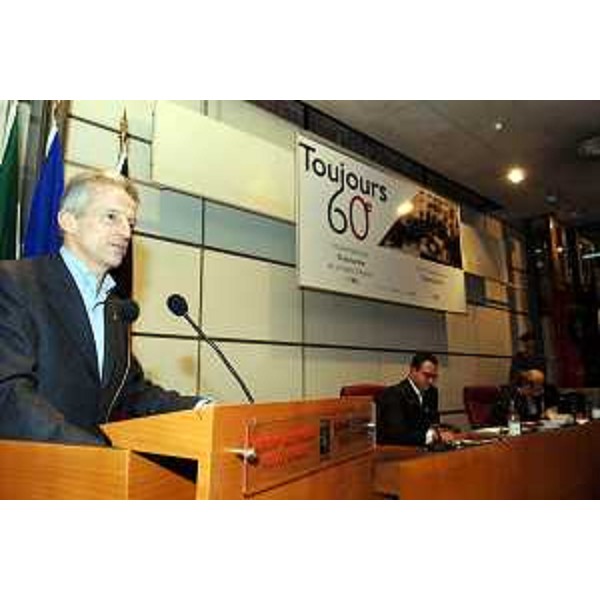 Riccardo Illy (Presidente Regione Friuli Venezia Giulia) alla celebrazione dei 60 anni autonomia della Valle D'Aosta (Aosta, 26/02/06)