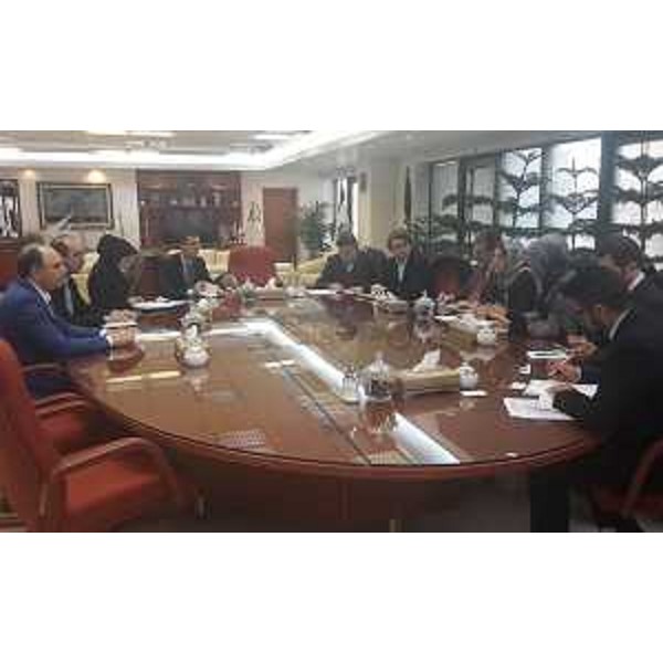 Incontro tra Mohammad Saeed Nejad (Viceministro Strade e Sviluppo urbano e presidente Organizzazione Portuale e Marittima / PMO Iran) e Debora Serracchiani (Presidente Regione Friuli Venezia Giulia), accompagnata da Mauro Conciatori (Ambasciatore d'Italia a Teheran) e Zeno D'Agostino (Commissario Autorità Portuale Trieste) - Teheran 12/01/2016