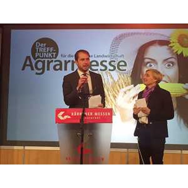 Cristiano Shaurli (Assessore regionale Risorse agricole e forestali) all'inaugurazione dell'Agrarmesse - Klagenfurt 15/01/2016