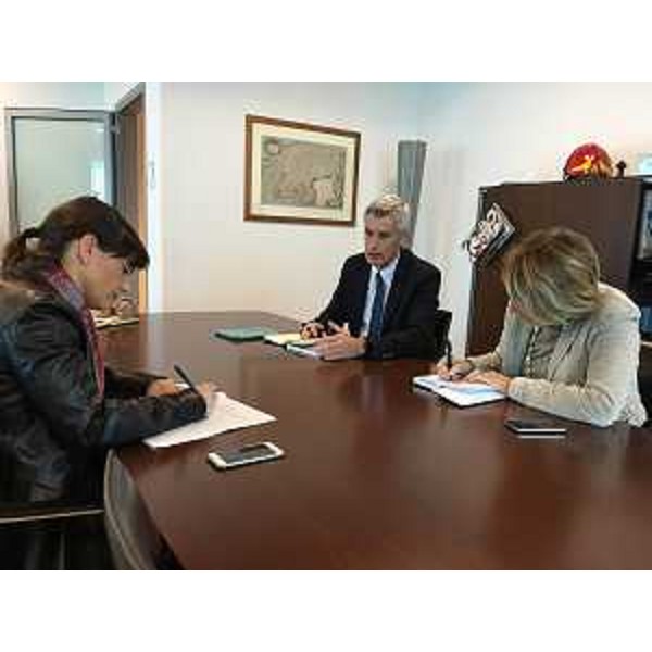 Debora Serracchiani (Presidente Regione Friuli Venezia Giulia), Paolo Bordon (Direttore generale Azienda Assistenza Sanitaria n. 5 "Friuli Occidentale") e Maria Sandra Telesca (Assessore regionale Salute) - Udine 19/01/2016