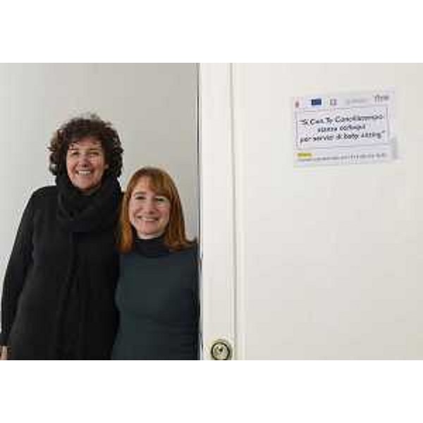 Loredana Panariti (Assessore regionale Pari Opportunità e Politiche giovanili) e Antonella Grim (Assessore Educazione Comune Trieste) all'inaugurazione dello "Sportello Info Servizi Educativi 0/3 anni - Baby Sitter - Si.Con.Te Conciliatempo" inaugurato oggi nel Palazzo dell'Anagrafe del Comune - Trieste 19/01/2016