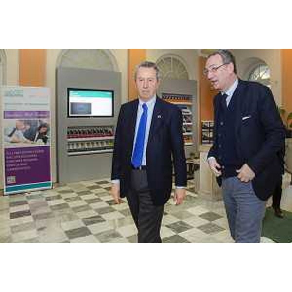 Vladimir Nanut (Direttore MIB) e Sergio Bolzonello (Vicepresidente Regione FVG e assessore Attività produttive) al MIB School of Management - Trieste 21/01/2016 (Foto Marino Sterle)