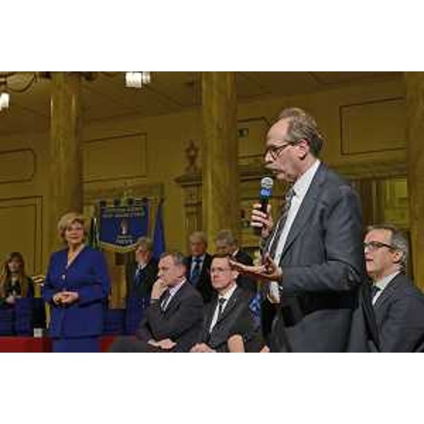 Gianni Torrenti (Assessore regionale Sport) alla cerimonia di premiazione degli atleti triestini che nel 2015 hanno difeso i colori della nazionale italiana in diverse discipline sportive, al Ridotto del Teatro Verdi - Trieste 22/01/2016