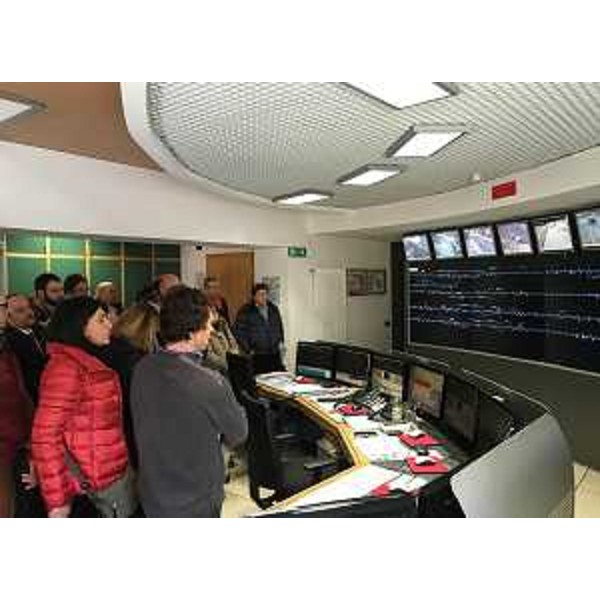 Mariagrazia Santoro (Assessore regionale Infrastrutture e Mobilità FVG) visita la sala operativa della ferrovia Merano-Malles - Merano 23/01/2016