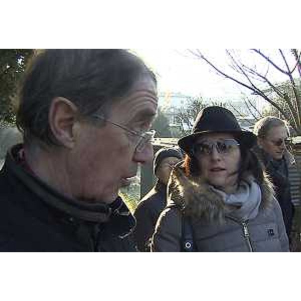 Sara Vito (Assessore regionale Ambiente) durante il sopralluogo all'Isonzo, nel tratto che interessa l'abitato di Poggio Terza Armata - Sagrado (GO) 25/01/2016