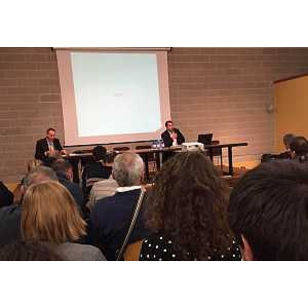 Cristiano Shaurli (Assessore regionale Risorse agricole e forestali) all'incontro "Produzione di latte con metodo biologico: regolamento, gestione agronomica e dell'allevamento. Prospettive e opportunità" - Codroipo 27/01/2016