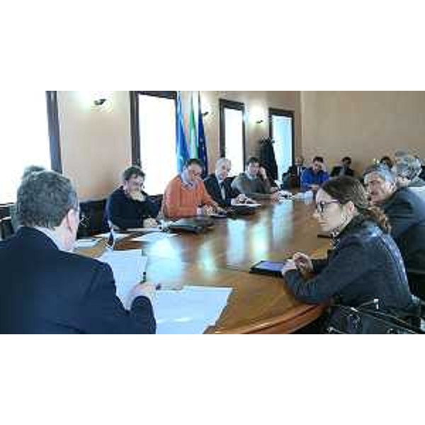 Sergio Bolzonello (Vicepresidente Regione FVG e assessore Attività produttive e Cooperazione) al Tavolo sulla situazione della Ideal Standard di Orcenico, nella sede della Regione Friuli Venezia Giulia - Pordenone 28/01/2016