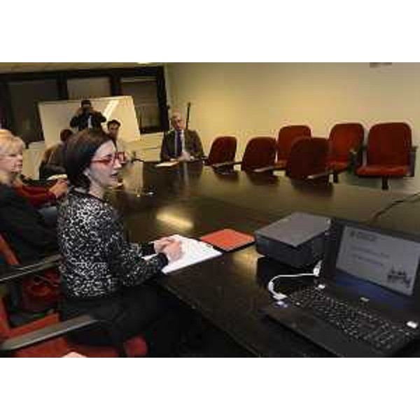 Silvia Altran (Sindaco Monfalcone) e Sara Vito (Assessore regionale Ambiente) al Tavolo di confronto permanente sulla qualità dell'aria nel territorio di Monfalcone - Trieste 29/01/2016
