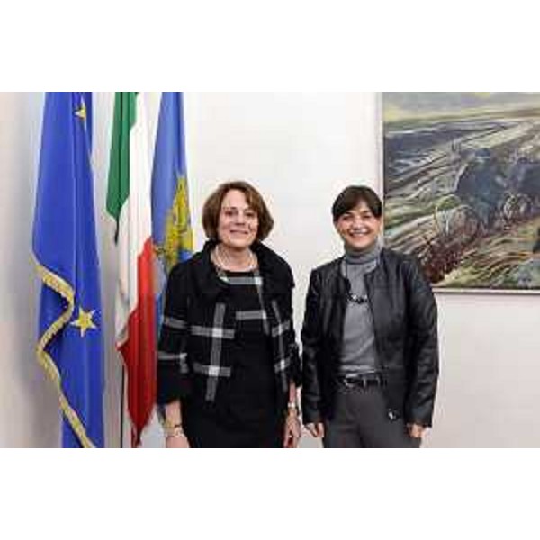 Annapaola Porzio (Prefetto Trieste e commissario di Governo per FVG) e Debora Serracchiani (Presidente Regione Friuli Venezia Giulia) nella sede della Regione - Trieste 01/02/2016