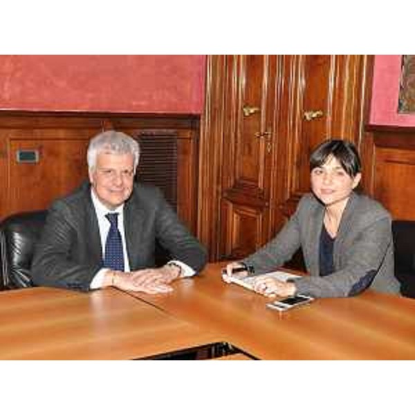 Gian Luca Galletti (Ministro Ambiente, Tutela Territorio e Mare) e Debora Serracchiani (Presidente Regione Friuli Venezia Giulia) all'incontro sul Sito inquinato d'Interesse Nazionale (SIN) della Laguna di Grado e Marano - Roma 03/02/2016