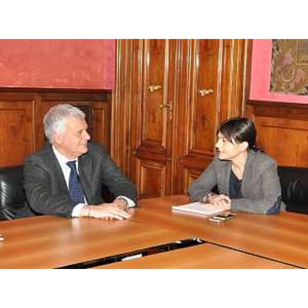 Gian Luca Galletti (Ministro Ambiente, Tutela Territorio e Mare) e Debora Serracchiani (Presidente Regione Friuli Venezia Giulia) all'incontro sul Sito inquinato d'Interesse Nazionale (SIN) della Laguna di Grado e Marano - Roma 03/02/2016