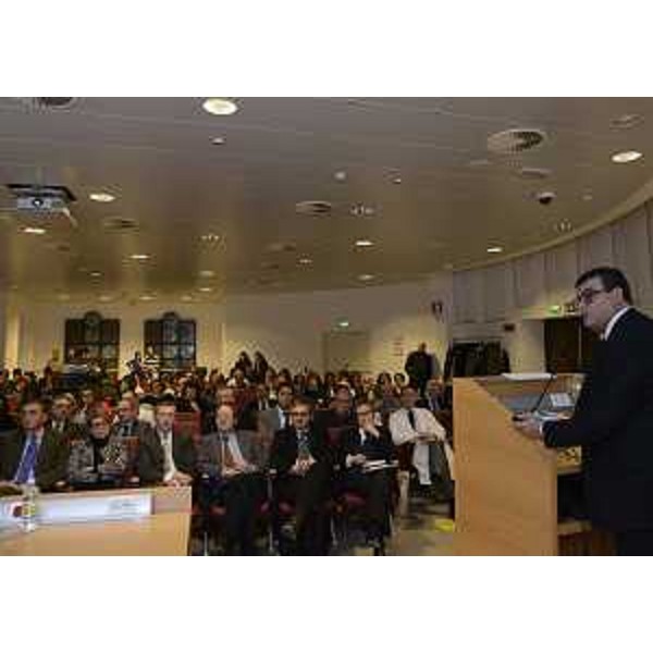 Luigi Arru (Assessore Sanità Regione Sardegna) all'inaugurazione del Centro di Simulazione e Alta Formazione (CSAF) presso l'Azienda Ospedaliero-Universitaria Santa Maria della Misericordia - Udine 05/02/2016