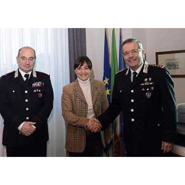 Vincenzo Procacci (Comandante Legione Carabinieri FVG), Debora Serracchiani (Presidente Regione Friuli Venezia Giulia) e Carmine Adinolfi (Comandante Interregionale Carabinieri "Vittorio Veneto") - Udine 05/02/2016