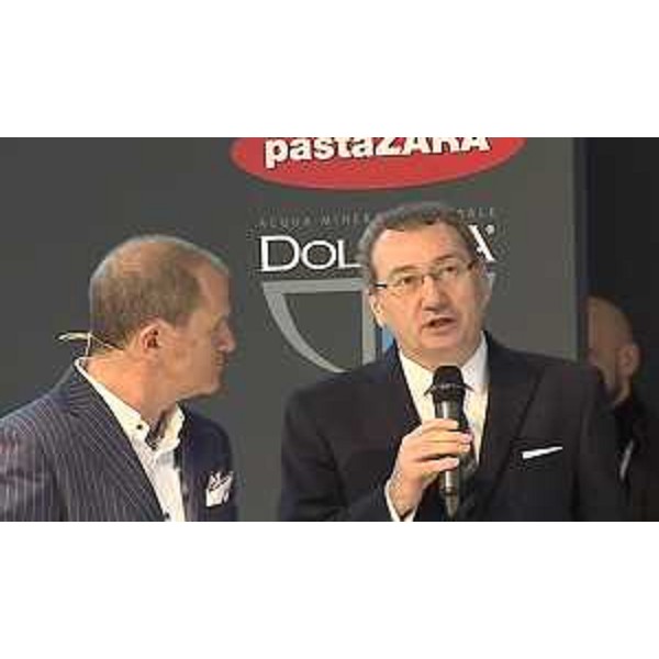 Fabrizio Nonis (Chef) e Sergio Bolzonello (Vicepresidente Regione FVG e assessore Attività produttive, Turismo e Cooperazione) all'inaugurazione di "Cucinare. Salone dell'Enogastronomia e delle Tecnologie per la Cucina" - Pordenone Fiere 13/02/2016